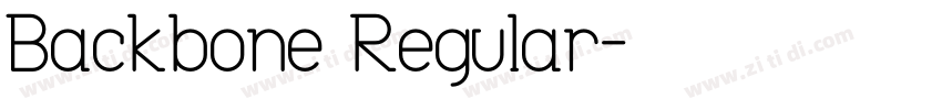 Backbone Regular字体转换